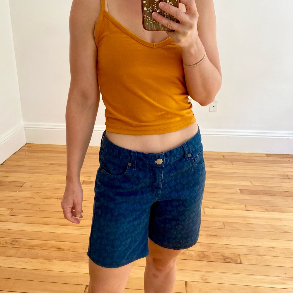 Toad & Co. denim shorts with subtle print size 2